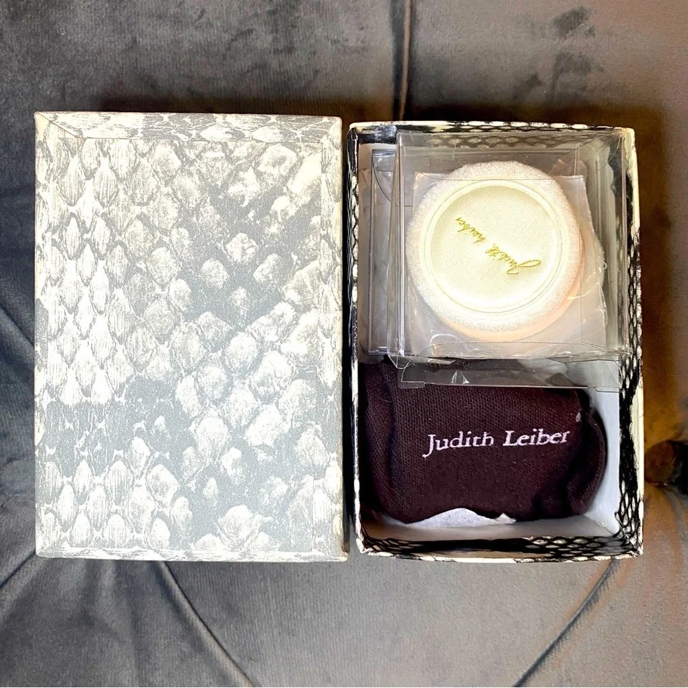 NIB Vintage and Rare Judith Leiber Compact Mirror Swarovski Crystals with Powder